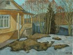 Снег тает - 1982, 60х80, холст, масло, цена договорная.
